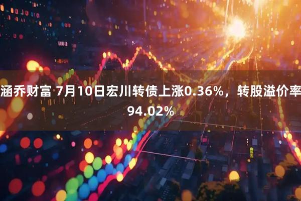 涵乔财富 7月10日宏川转债上涨0.36%，转股溢价率94.02%